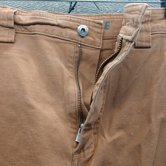 Duluth Trading Flex Fire Hose Work Pants Men 38x28 Canvas Stretch Brown - Picture 2 of 9